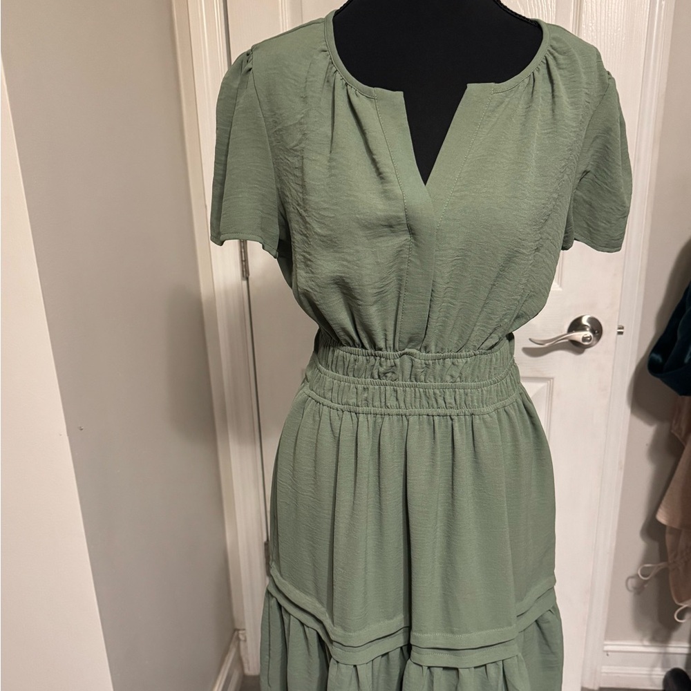Rachel Zoe Sage Green Mini Dress